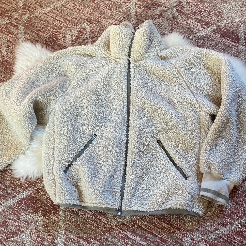 JoyLab Cream and Gray Sherpa Jacket